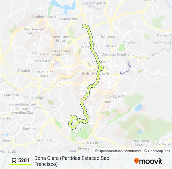 5201 Bus Line Map