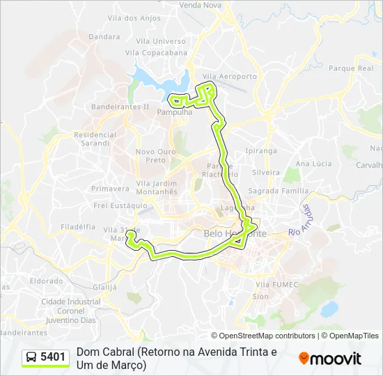 5401 Bus Line Map