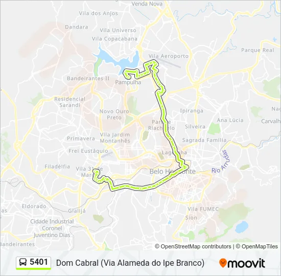 5401 Bus Line Map