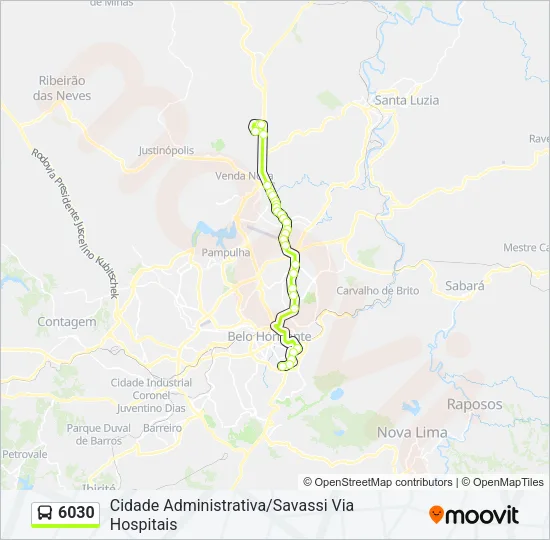 6030 Bus Line Map