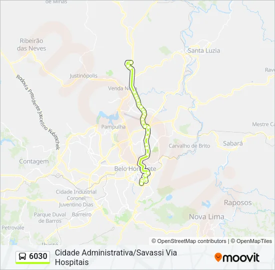 6030 Bus Line Map