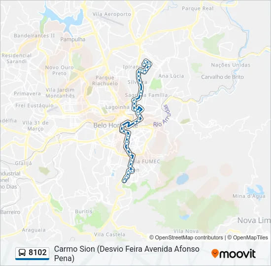 8102 Bus Line Map
