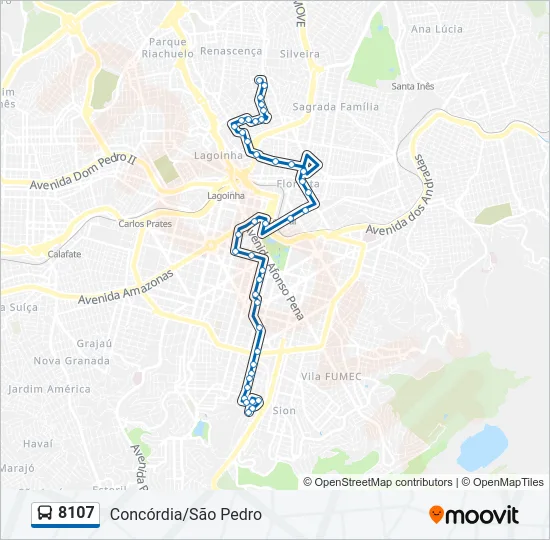 8107 Bus Line Map