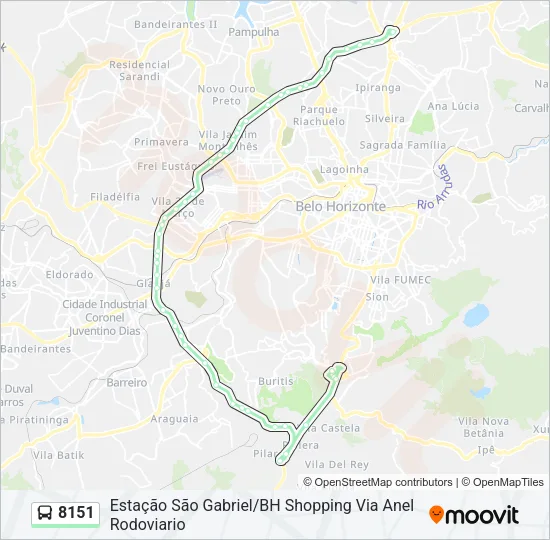 8151 Bus Line Map