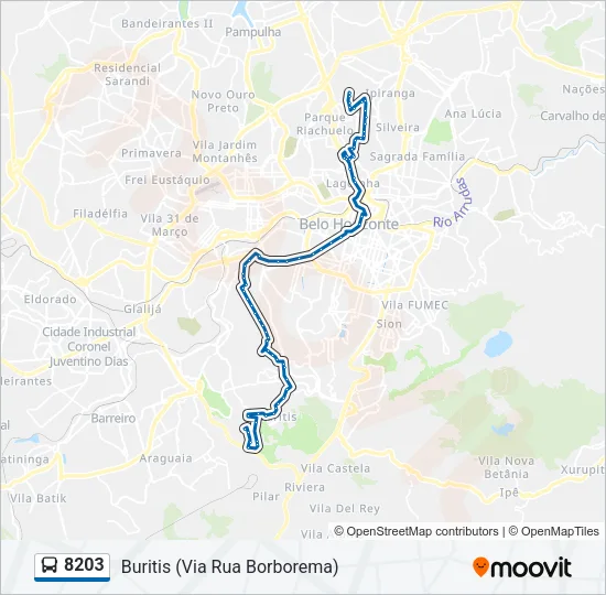 8203 Bus Line Map