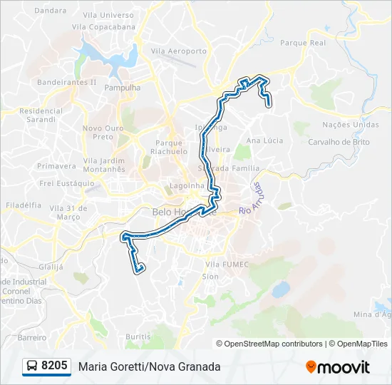 8205 Bus Line Map