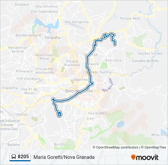 8205 Bus Line Map