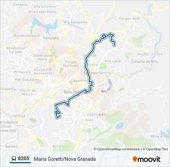 8205 Bus Line Map
