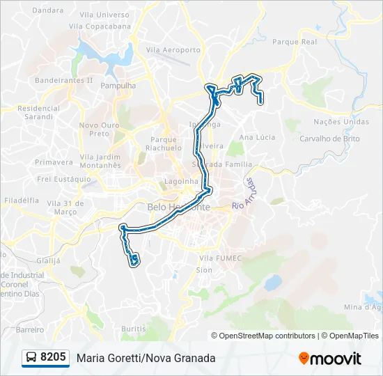 8205 Bus Line Map