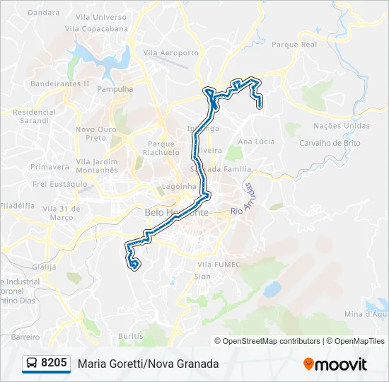 8205 Bus Line Map