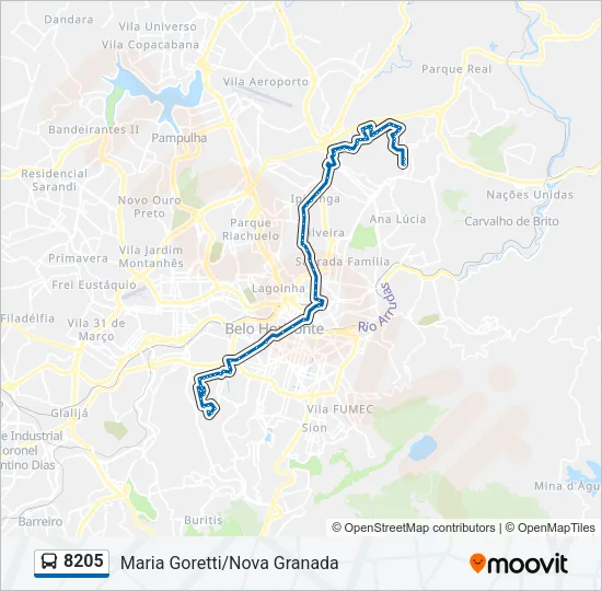 8205 Bus Line Map