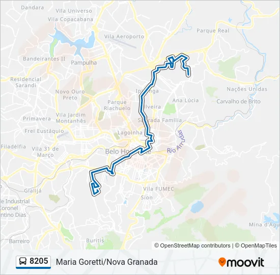 8205 Bus Line Map