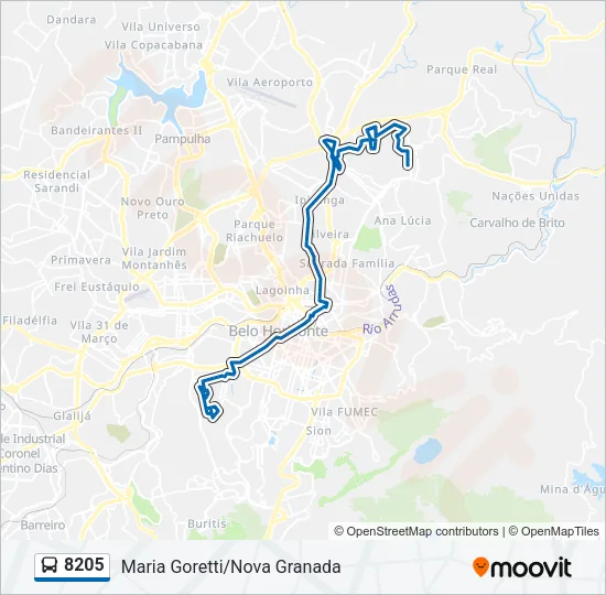 8205 Bus Line Map