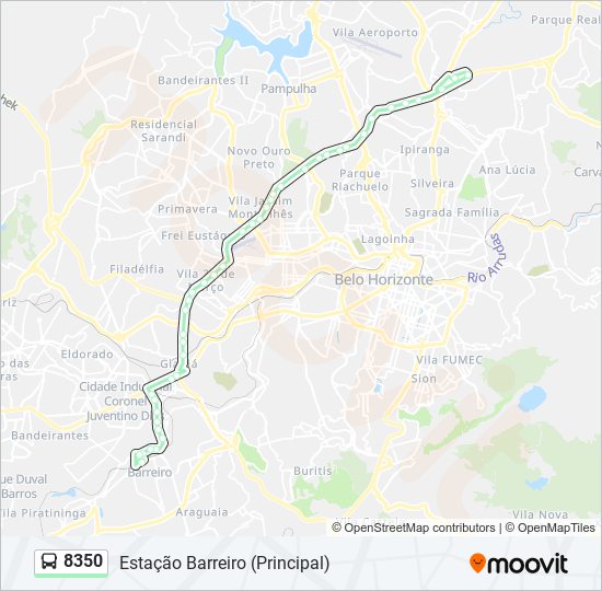 Mapa de 8350 de autobús