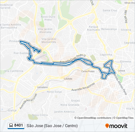 8401 bus Line Map