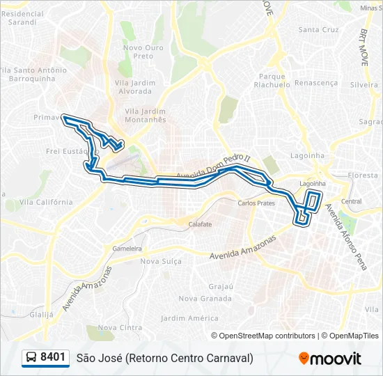 8401 Bus Line Map