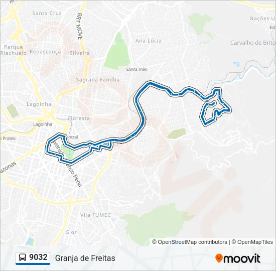 9032 Bus Line Map