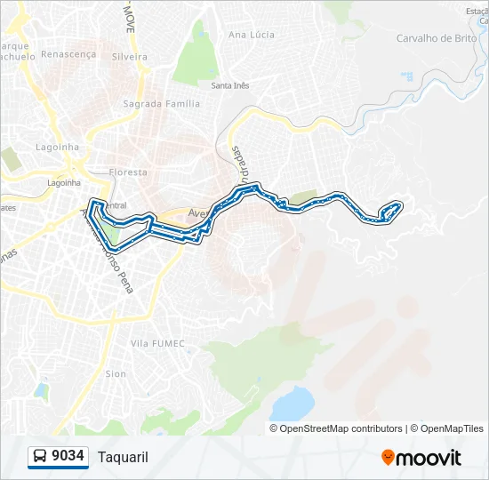 9034 Bus Line Map
