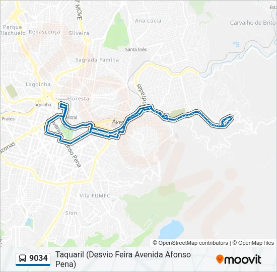 9034 Bus Line Map