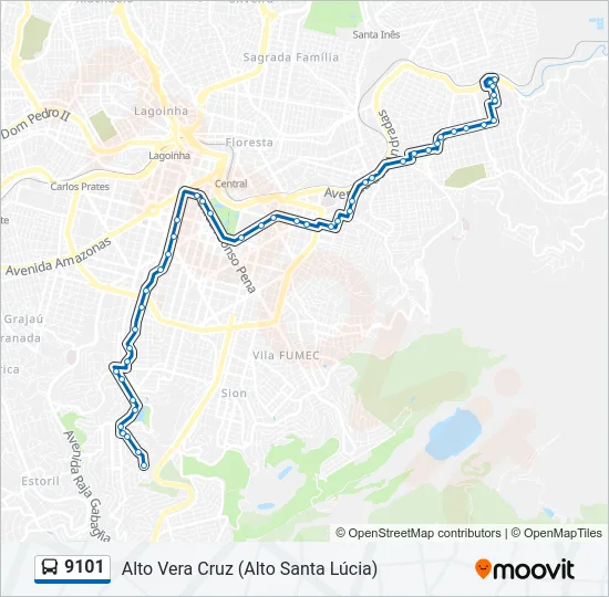 9101 Bus Line Map