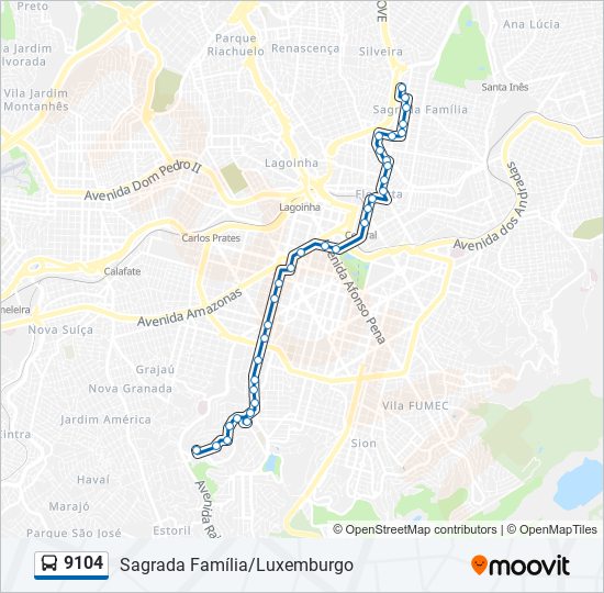 9104 bus Line Map