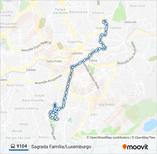 9104 Bus Line Map