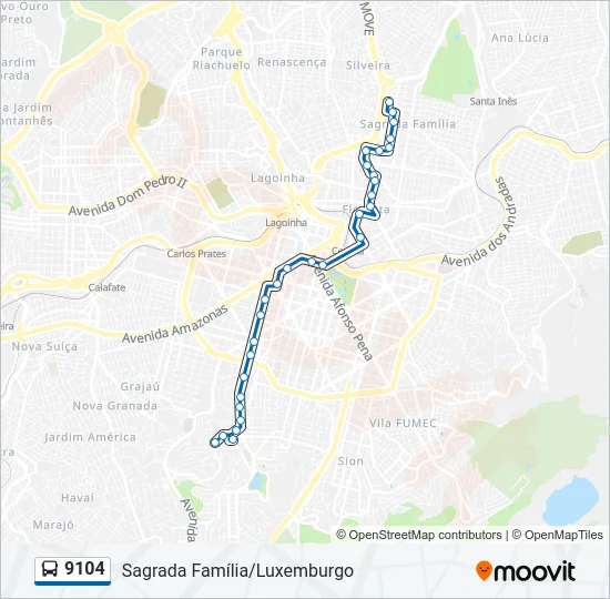 9104 Bus Line Map