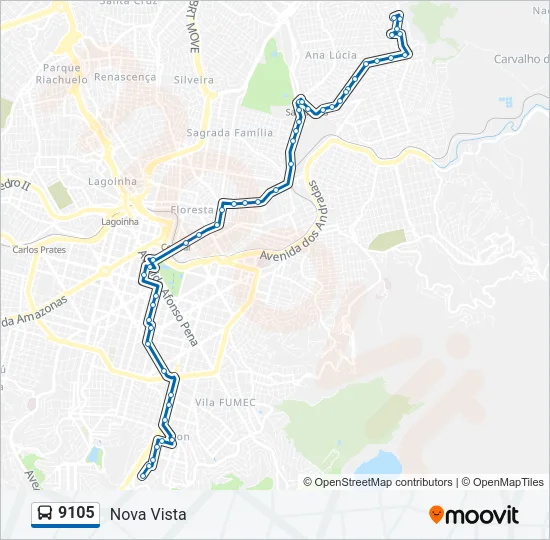 9105 Bus Line Map
