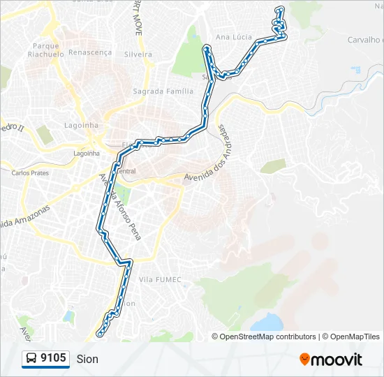 9105 Bus Line Map