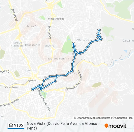 9105 Bus Line Map