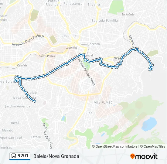 9201 Bus Line Map