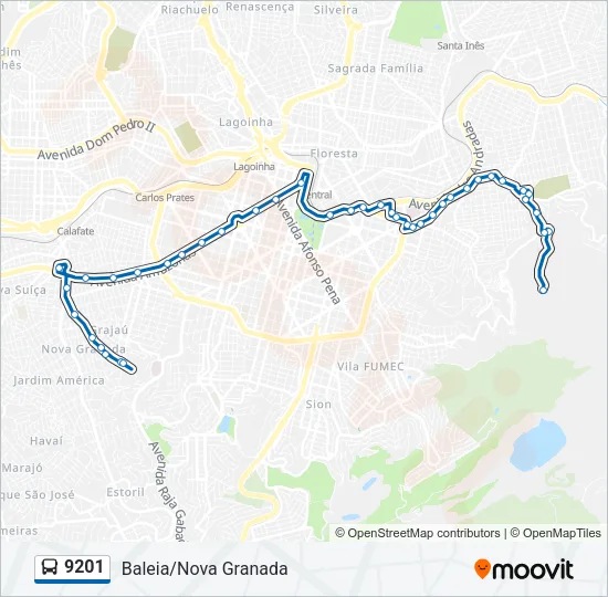 9201 Bus Line Map
