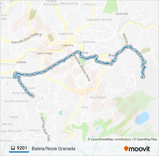 9201 Bus Line Map