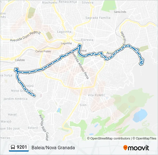 9201 Bus Line Map