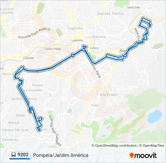 9202 Bus Line Map