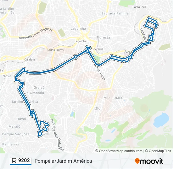 9202 Bus Line Map