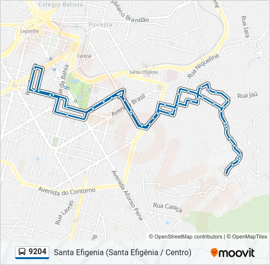 9204 Bus Line Map