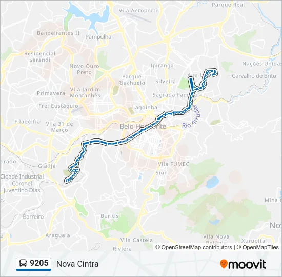 9205 Bus Line Map