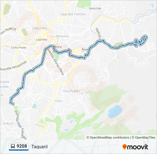 9208 Bus Line Map