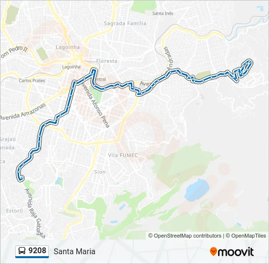 9208 Bus Line Map
