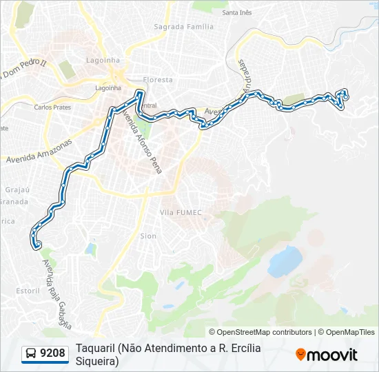 9208 Bus Line Map