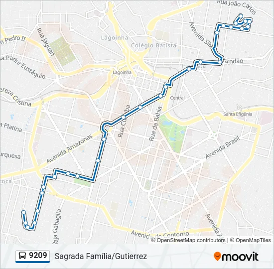 9209 Bus Line Map