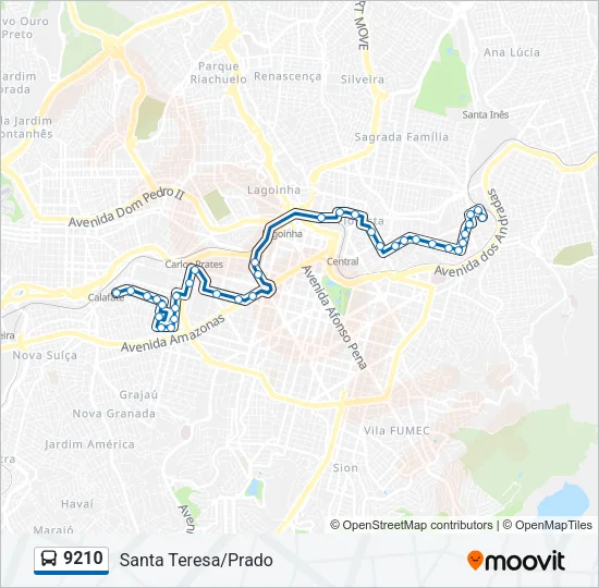 9210 Bus Line Map