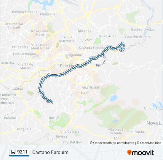 9211 bus Line Map