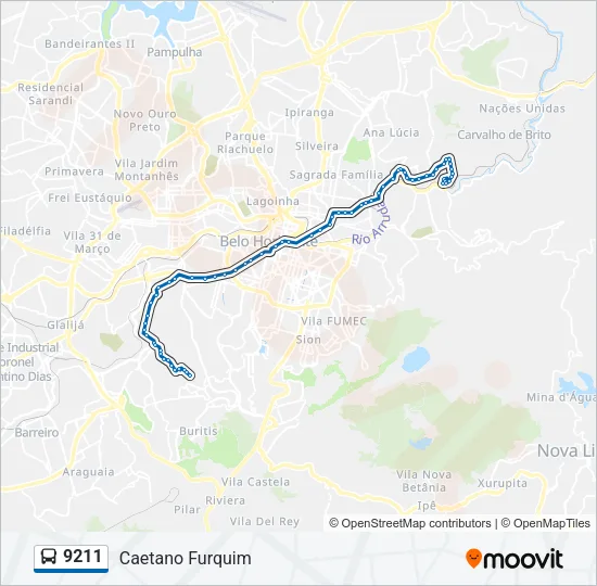 9211 Bus Line Map