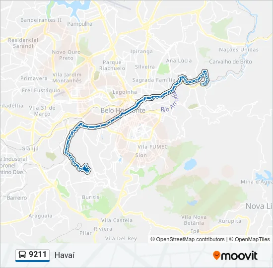 9211 Bus Line Map