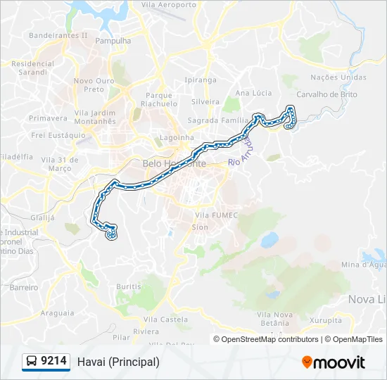 9214 Bus Line Map