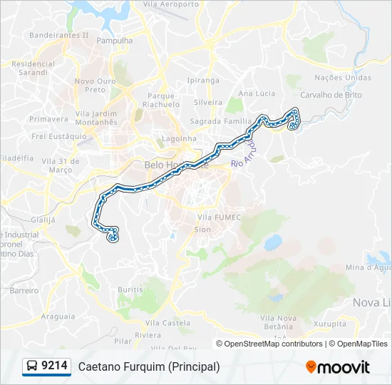 9214 Bus Line Map