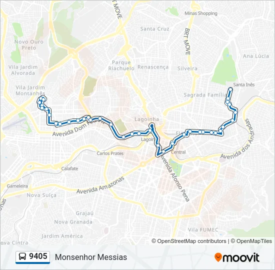9405 Bus Line Map
