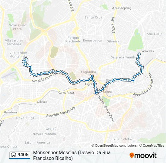 9405 Bus Line Map